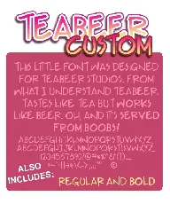 Teabeer Custom font