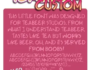 Teabeer Custom font
