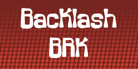 Backlash BRK font