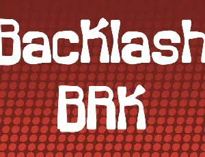 Backlash BRK font