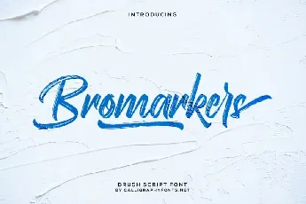 Bromarkers Brush font