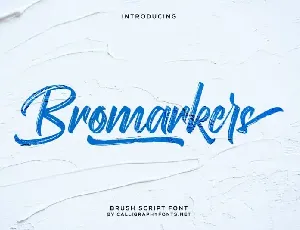 Bromarkers Brush font