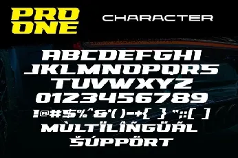 Racing Pro One font