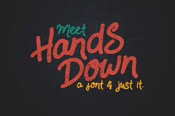 Hands Down Free font