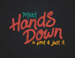 Hands Down Free font