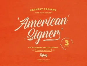 American Signer font