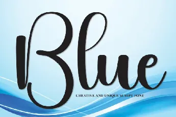 Blue Script font