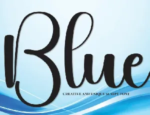 Blue Script font