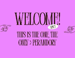 Perandory font