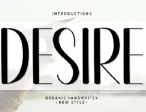 Desire Display font