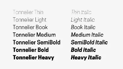 Tonnelier Family font