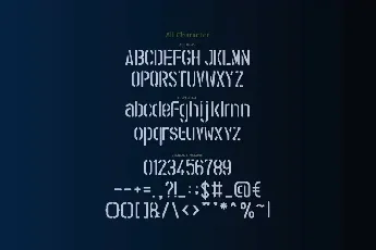 Stencil font