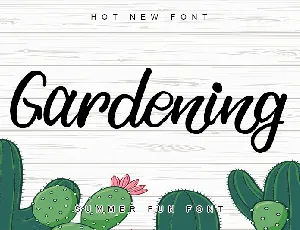 Gardening - personal use font