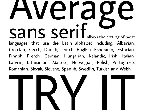 Average Sans font