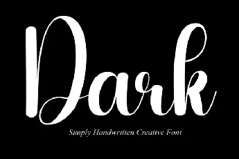 Dark Script font