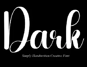 Dark Script font