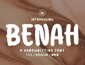 BENAH Personal Use font