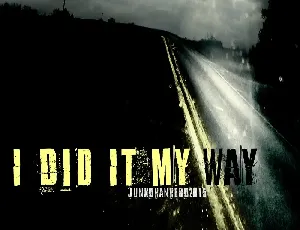 I Did It My Way font