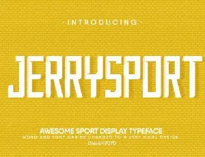 JerrySport Display font