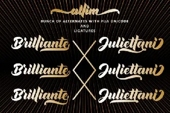 Allim Bold Script font