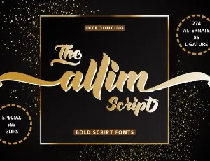 Allim Bold Script font