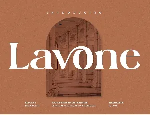 Lavone font