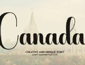 Canada Script Typeface font