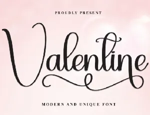 Valentine Calligraphy font