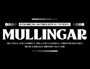 Mullingar Display Typeface font