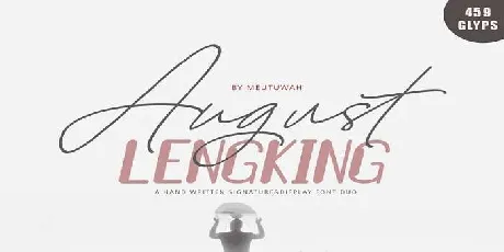 August Script font