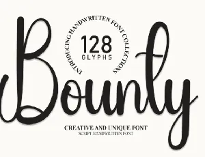 Bounty Script font