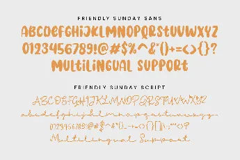 Friendly Sunday Script font