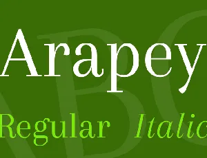 Arapey font