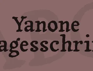 Yanone Tagesschrift font