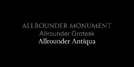 Allrounder Antiqua Family font