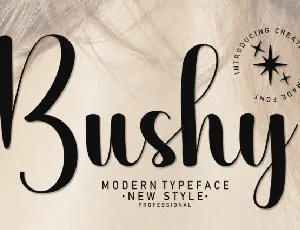 Bushy Script font