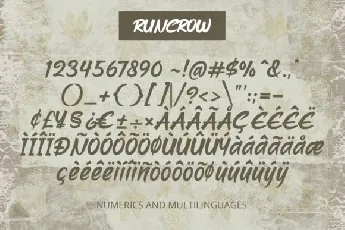 Runcrow Brush font