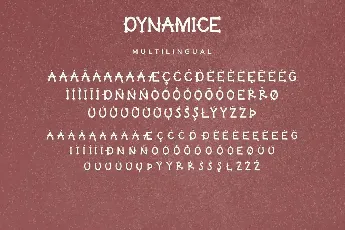 Dynamice Demo font