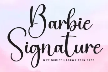 Barbie Signature font