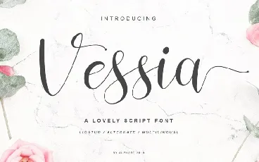 Vessia Script font