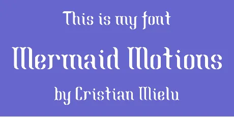 Mermaid-Motions font