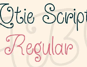 Qtie Script font