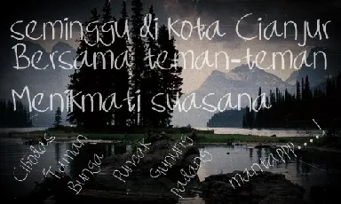 Seminggu di kota Cianjur font