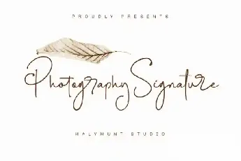 Photography Signature Script font