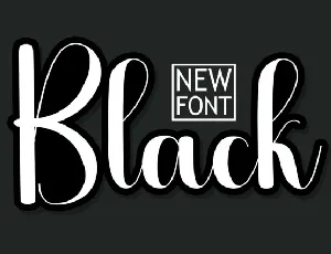 Black Script Typeface font