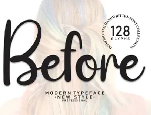 Before Script font