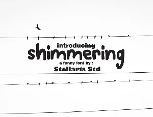 shimmering font