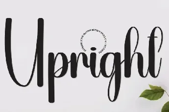 Upright Script font