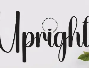 Upright Script font