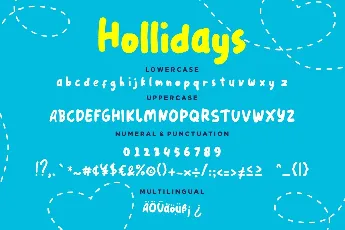 Hollidays font